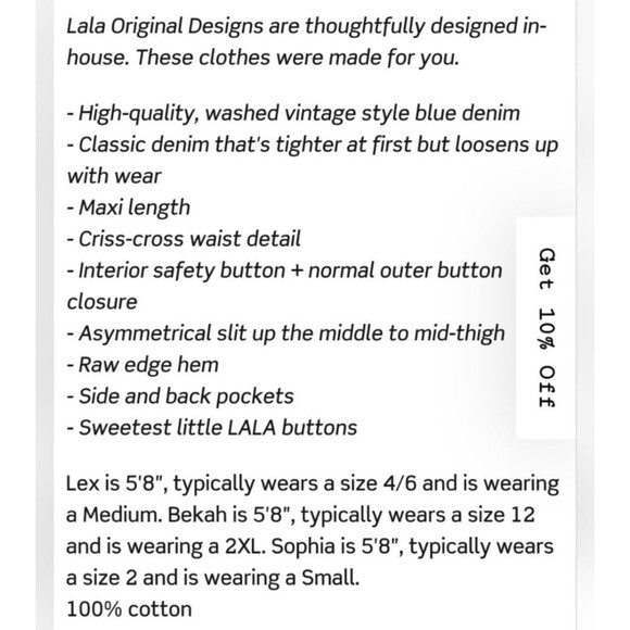 Dressed in Lala Maxi Light Blue Denim Skirt Medium Casual Fashion NWT ( G0347) - Picture 4 of 4